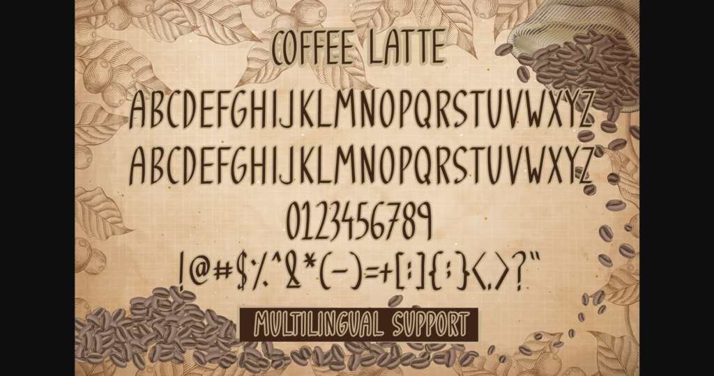 Coffee Latte Font Poster 8