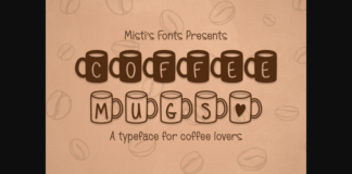 Coffee Mugs Font Poster 1