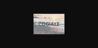 Cogiaye Font Poster 1