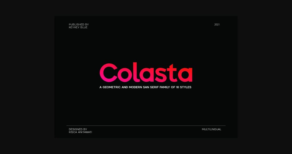 Colasta Font Poster 3