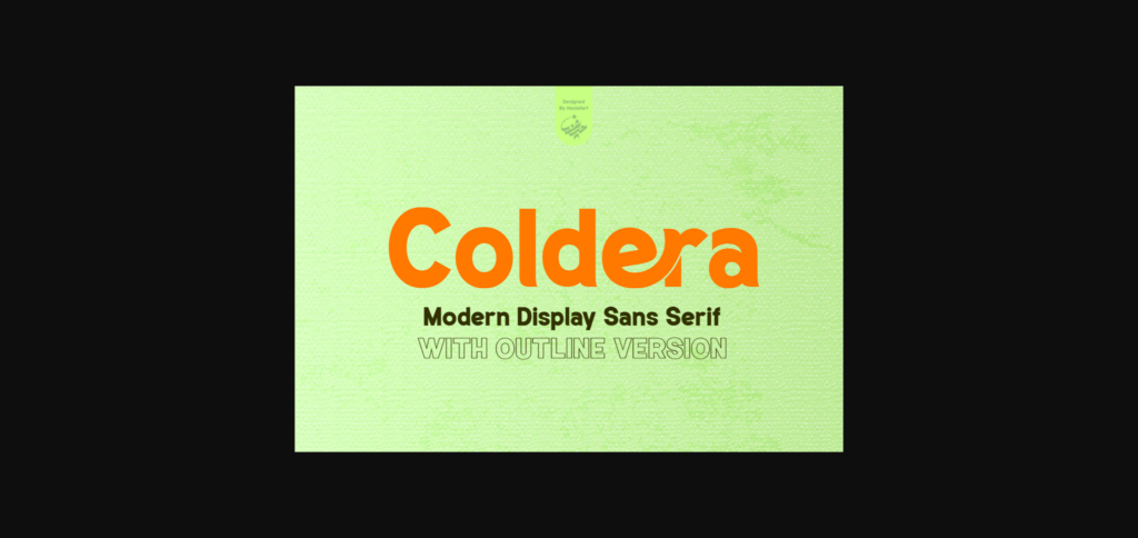 Coldera Font Poster 3