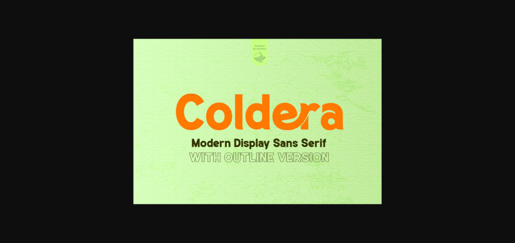 Coldera Font Poster 1