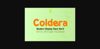 Coldera Font Poster 1