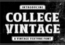 College Vintage Font