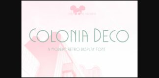 Colonia Deco Font Poster 1