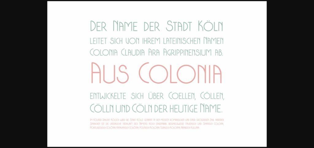 Colonia Deco Font Poster 8