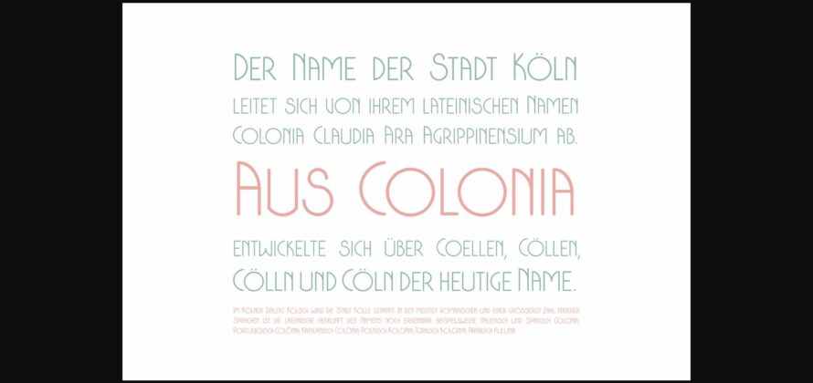 Colonia Deco Font Poster 8