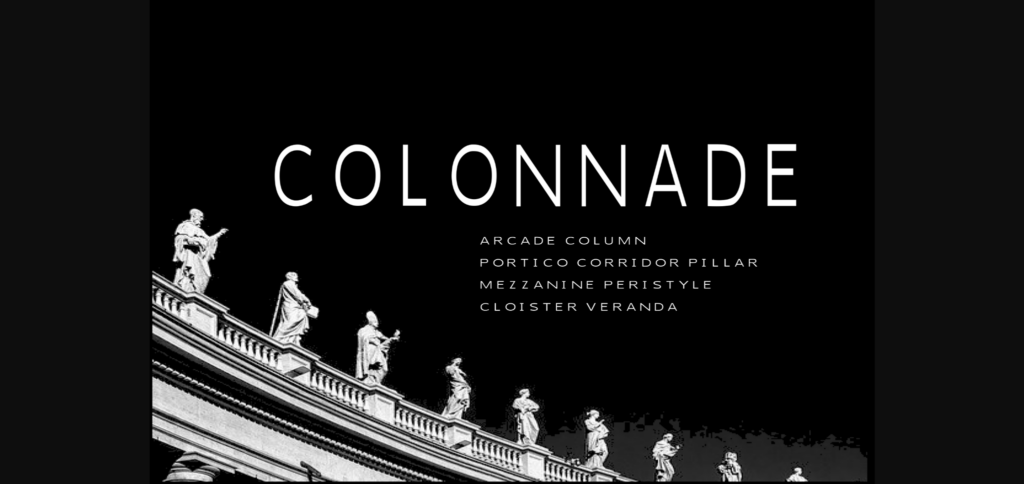 Colonnade Font Poster 3