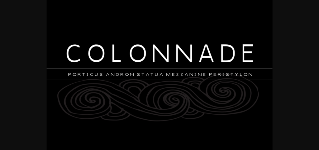 Colonnade Font Poster 4