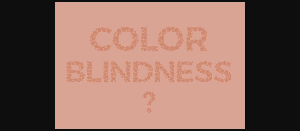 Color Blindness Font Poster 4