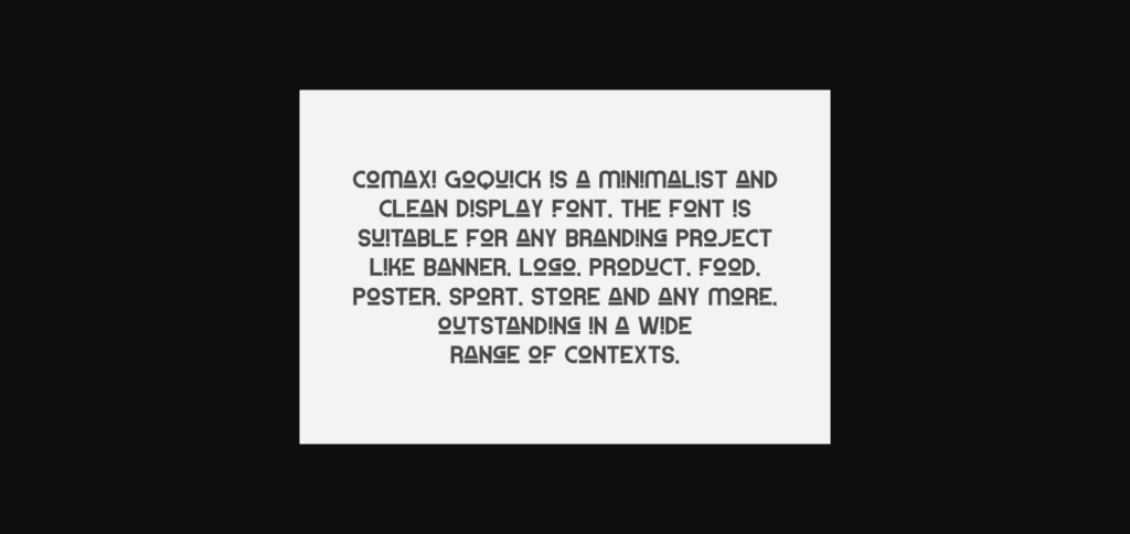 Comaxi Goquick Font Poster 7