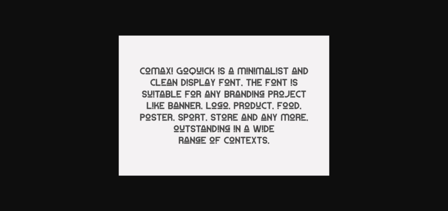 Comaxi Goquick Font Poster 7