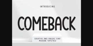 Comeback Font Poster 1