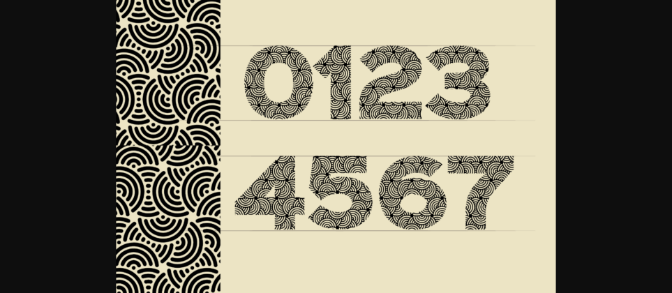 Concentric Circle Pattern Font Poster 9