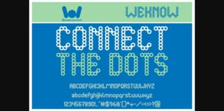 Connect the Dots Font Poster 1