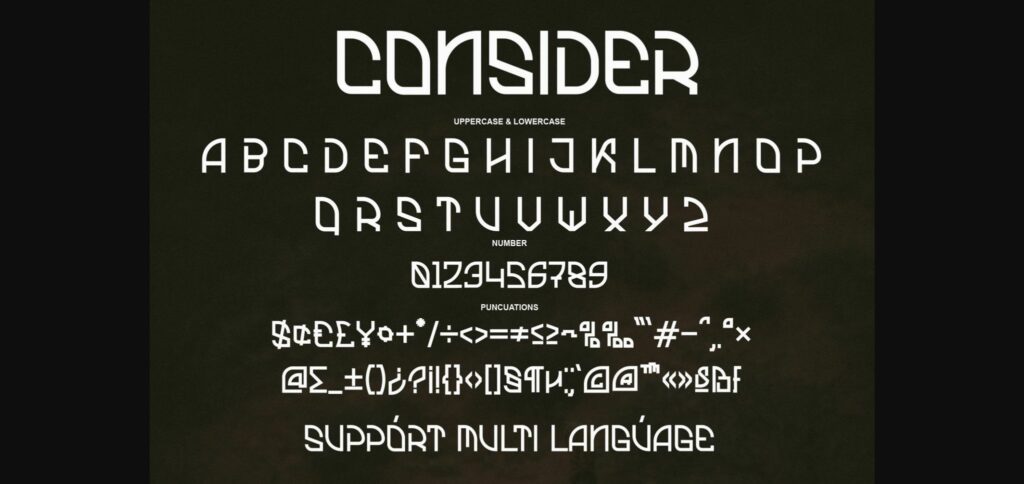 Consider Font Poster 8