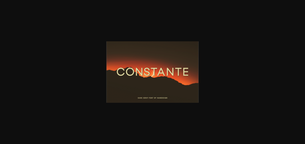 Constante Font Poster 1