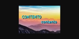 Contento Font Poster 1