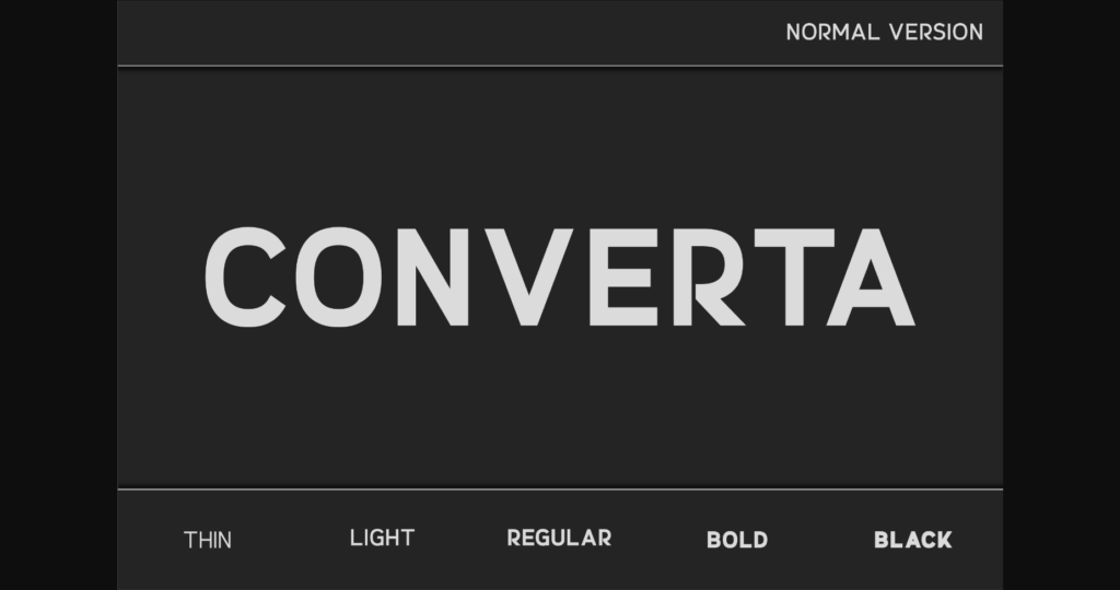 Converta Font Poster 3