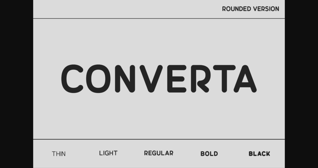 Converta Rounded Font Poster 3