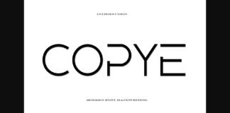 Copye Font Poster 1