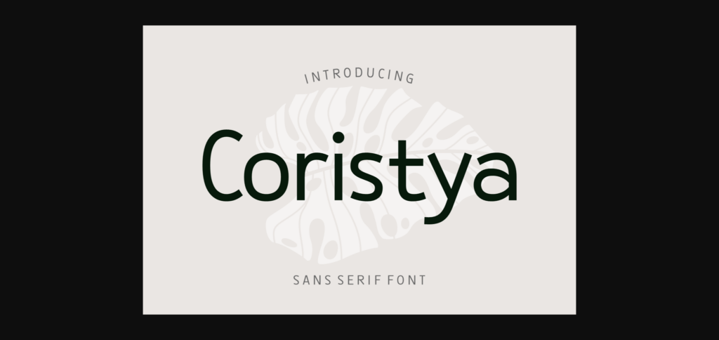 Coristya Font Poster 3