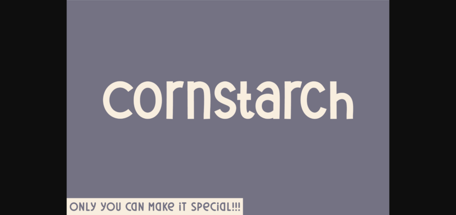 Cornstarch Font Poster 3