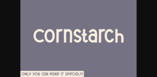 Cornstarch Font Poster 1