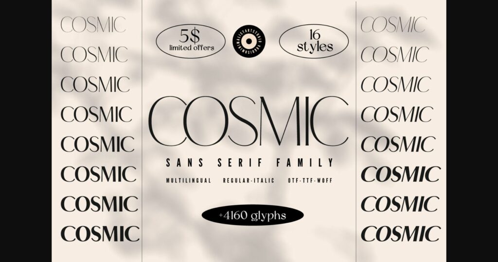 Cosmic Font Poster 3