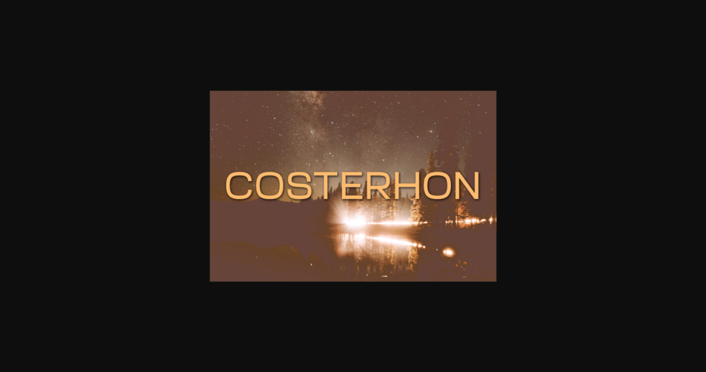 Costerhon Font Poster 1