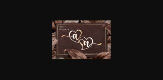 Couple Love Monogram Font Poster 1