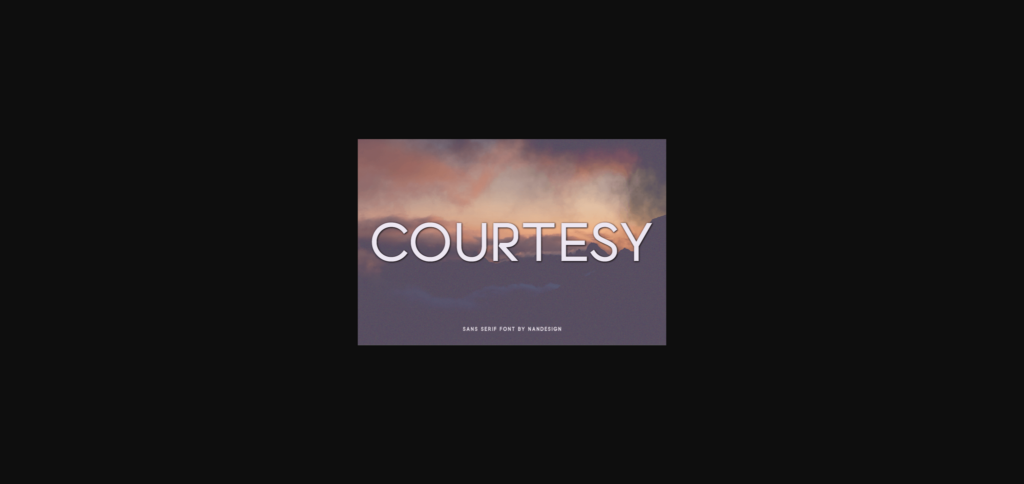 Courtesy Font Poster 3