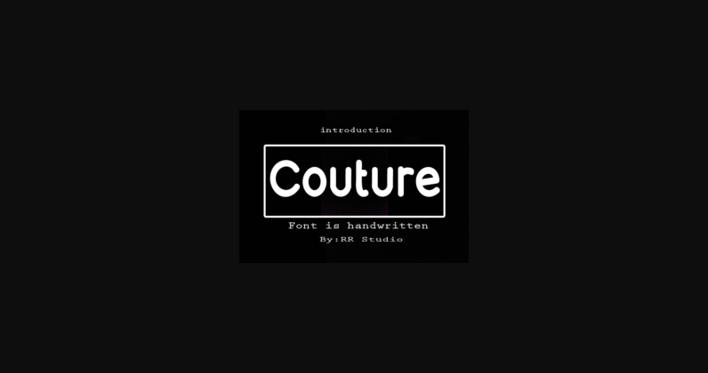 Couture Font Poster 1