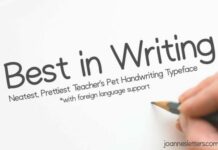 Best in Writing Font