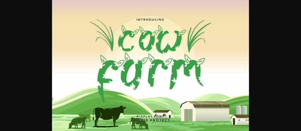 Cow Farm Font Poster 1