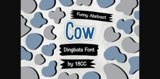 Cow Font Poster 1