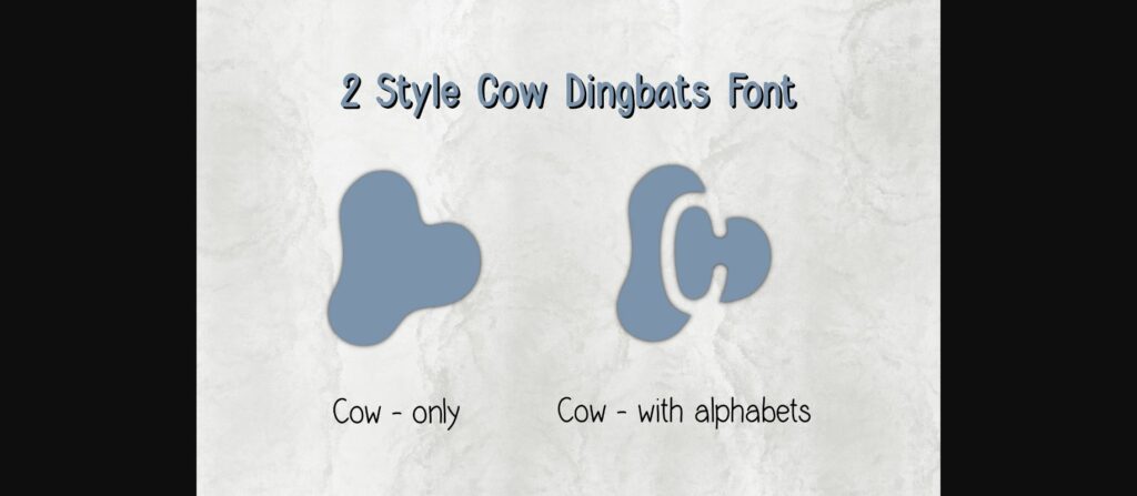 Cow Font Poster 4