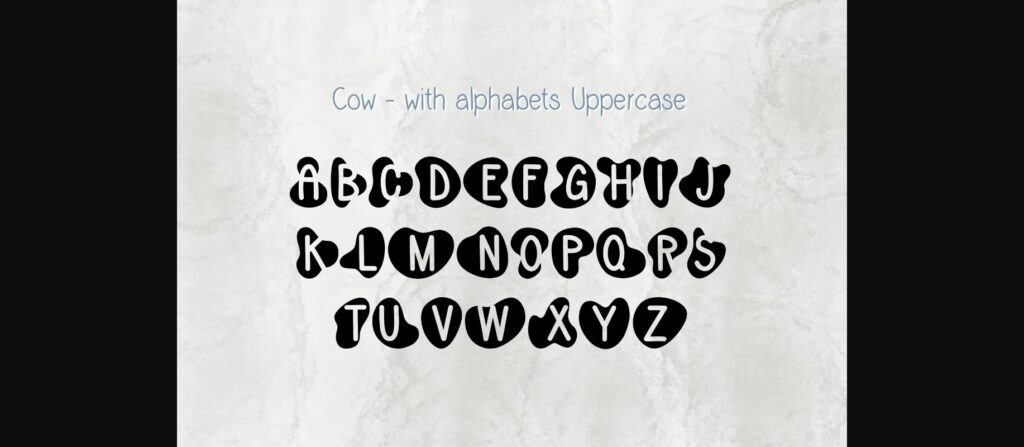 Cow Font Poster 6