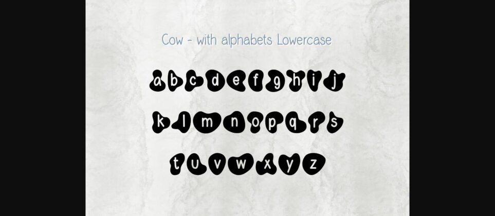 Cow Font Poster 7