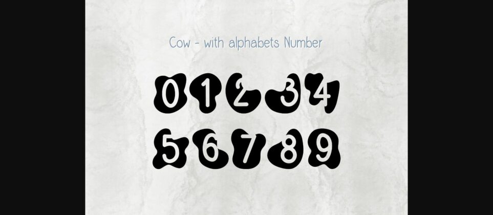 Cow Font Poster 8