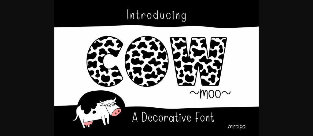 Cow Moo Font Poster 3