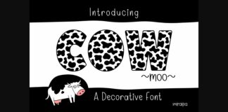 Cow Moo Font Poster 1