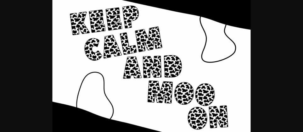 Cow Moo Font Poster 4