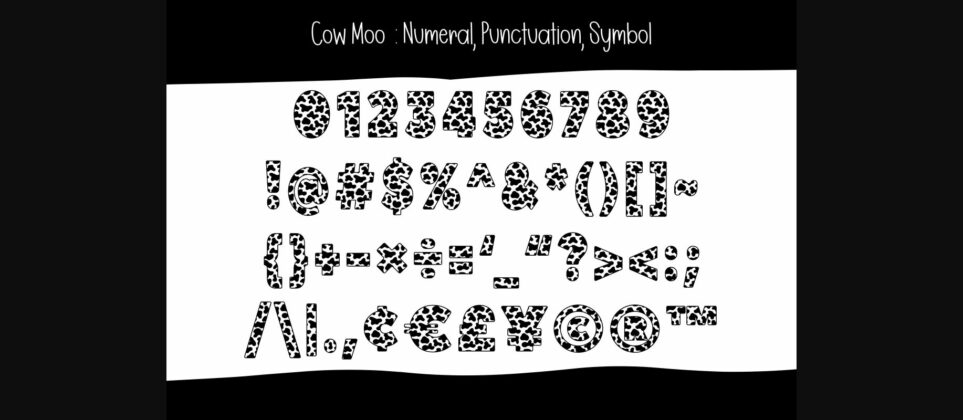 Cow Moo Font Poster 7