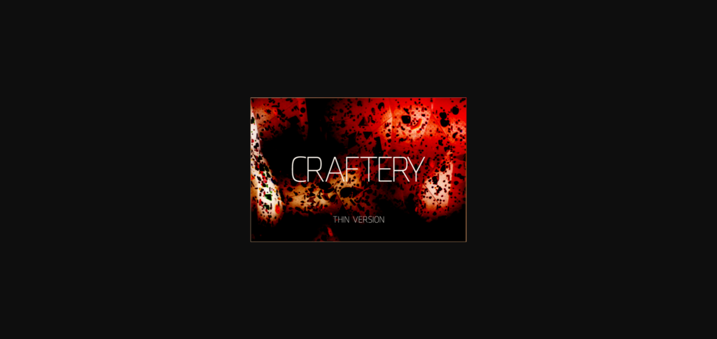 Craftery Thin Font Poster 1