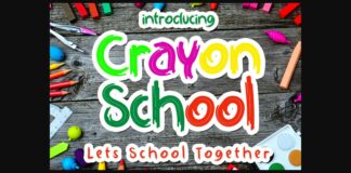 Crayon School Font Poster 1