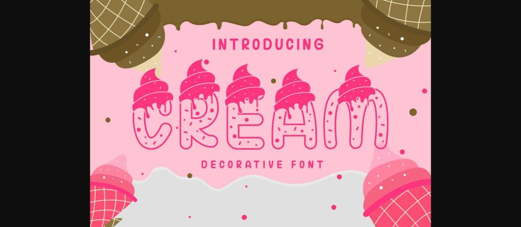 Cream Font Poster 3