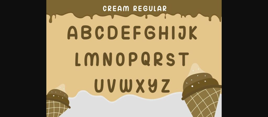 Cream Font Poster 5