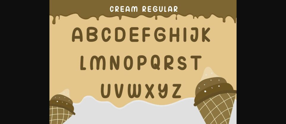 Cream Font Poster 5