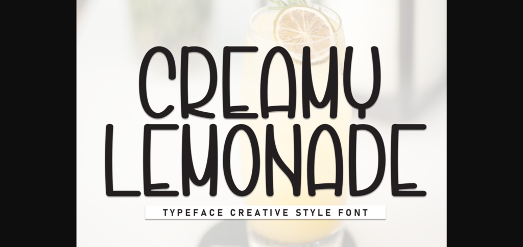 Creamy Lemonade Font Poster 1